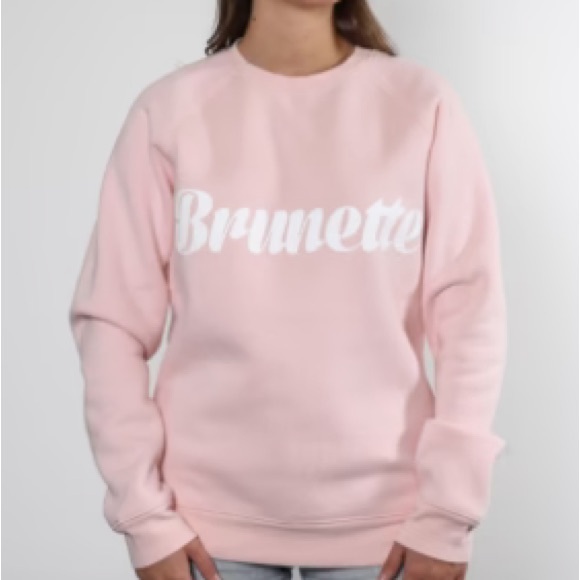 Brunette The Label Sweaters - BRUNETTE THE LABEL - The "BRUNETTE" Cursive Core Crew - Sz L/XL